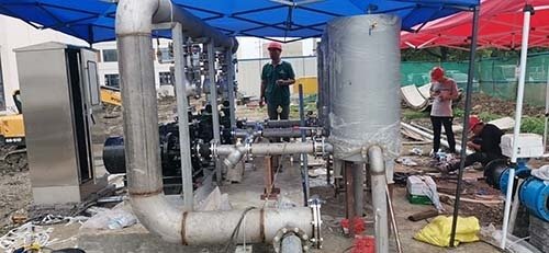 真空引水罐現(xiàn)場使用情況 真空引水罐現(xiàn)場使用情況